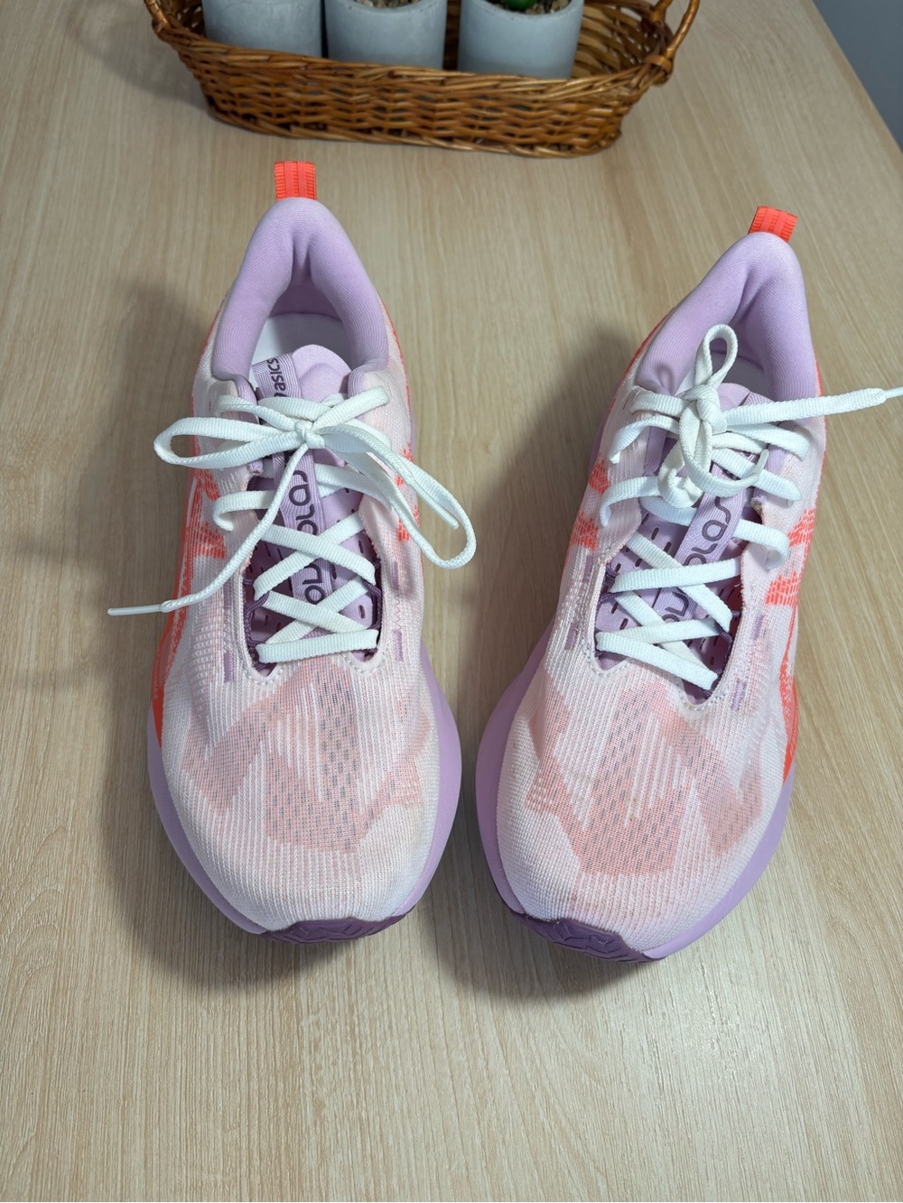 Asics Pink and Lilac Girls' Athletic Sneakers